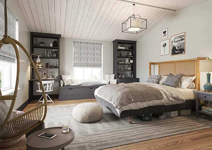 Kiryu, Pearl Grey - Twist&Fit Roman Blind - Image 6